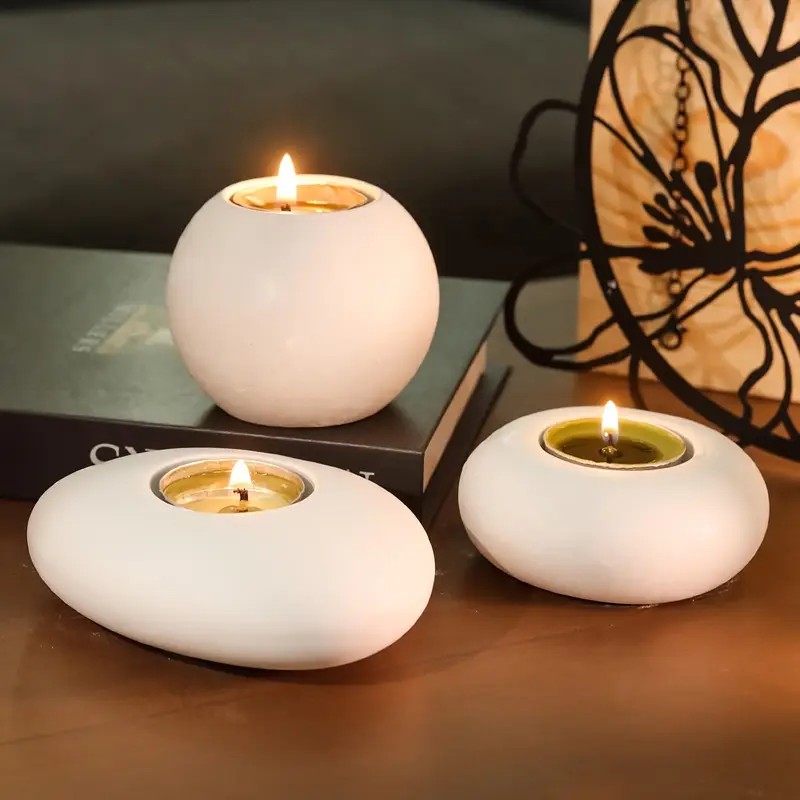 Candle Making Class - ティーライトキャンドルホルダー樹脂シリコンモールド、クリスタルボール/球体エポキシ樹脂モールド、楕円形石膏コンクリートフラワーポット作成モールド