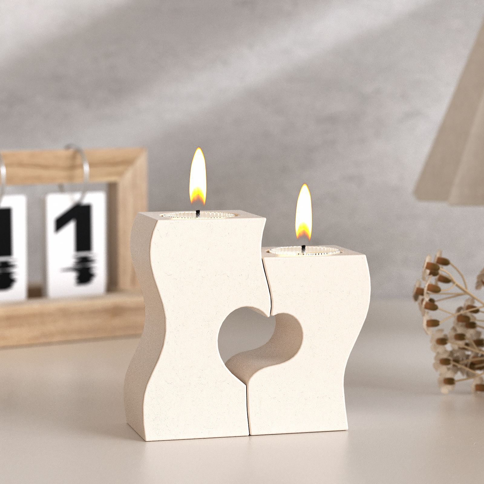Candle Making Supplies Wholesale - S ハート燭台シリコーン金型 DIY キャンドルホルダー石膏石膏セメント型クラフトウェディングギフト注ぐ UV 樹脂作成ツール