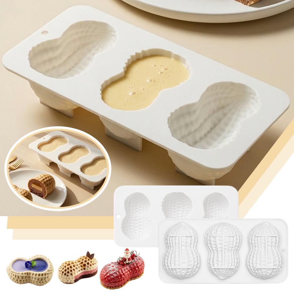 Candle Making Supplies Wholesale - ブルーベリー型チョコレートムースキャンドルシリコンピーナッツベーキングモールド1/4セル食品グレードキッチンデザートベーキングウェアペストリーツール