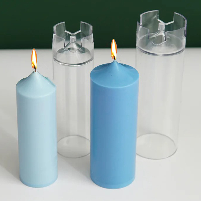 Candle Making Kits - 3D スパイアシリンダーキャンドルモールド DIY ヴィンテージ教会ヘッドキャンドル作成ツールアクリルプラスチック金型キットホーム手作りギフト
