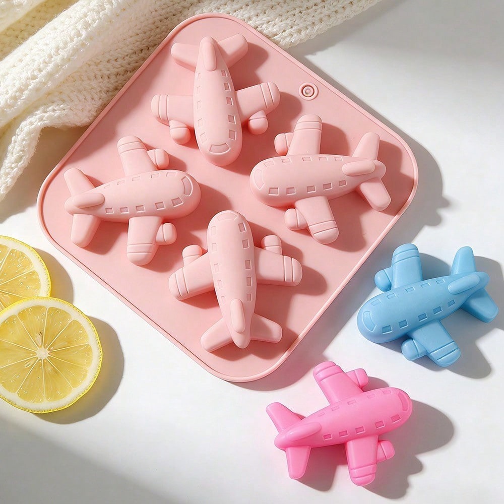 4 キャビティ飛行機シリコーン型かわいい飛行機キャンドル石鹸 - Candle Making Supplies Wholesale のレビューと価格