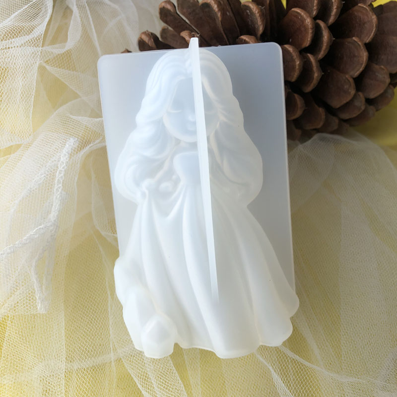 3D かわいいプリンセスシリコーンキャンドルモールド天使の女 - Candle Making Supplies Wholesale のレビューと価格