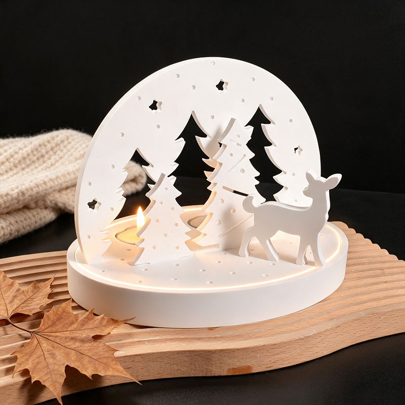 クリスマスエルクティーライトキャンドルホルダーシリコンモール - Candle Making Supplies Wholesale のレビューと価格
