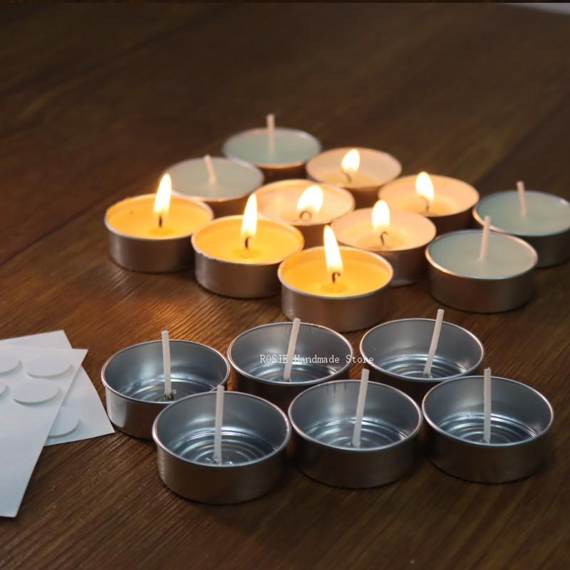 空のティーワックス丸型アルミボックス100ウィックステッカー - Candle Making Supplies Wholesale のレビューと価格