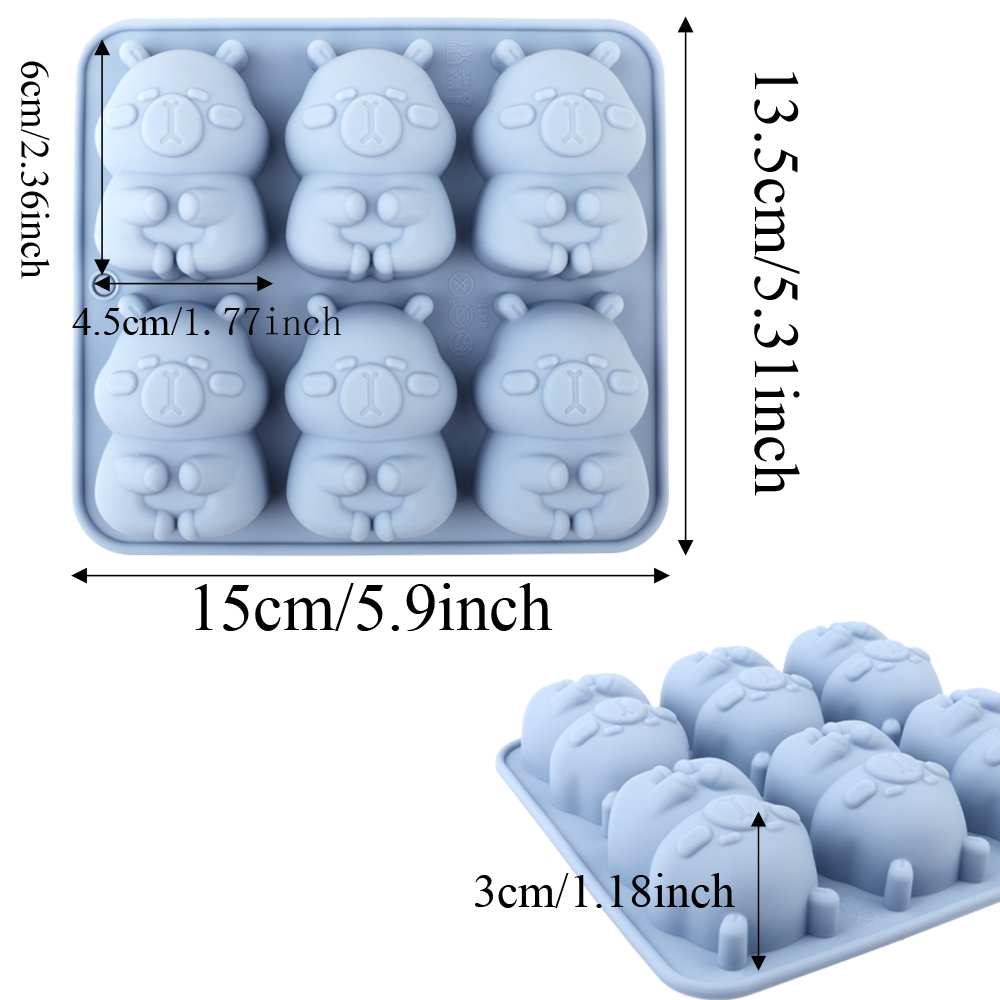 かわいいカピバラの形をしたシリコンケーキ型1個。チョコレート - Candle Making Class のレビューと価格