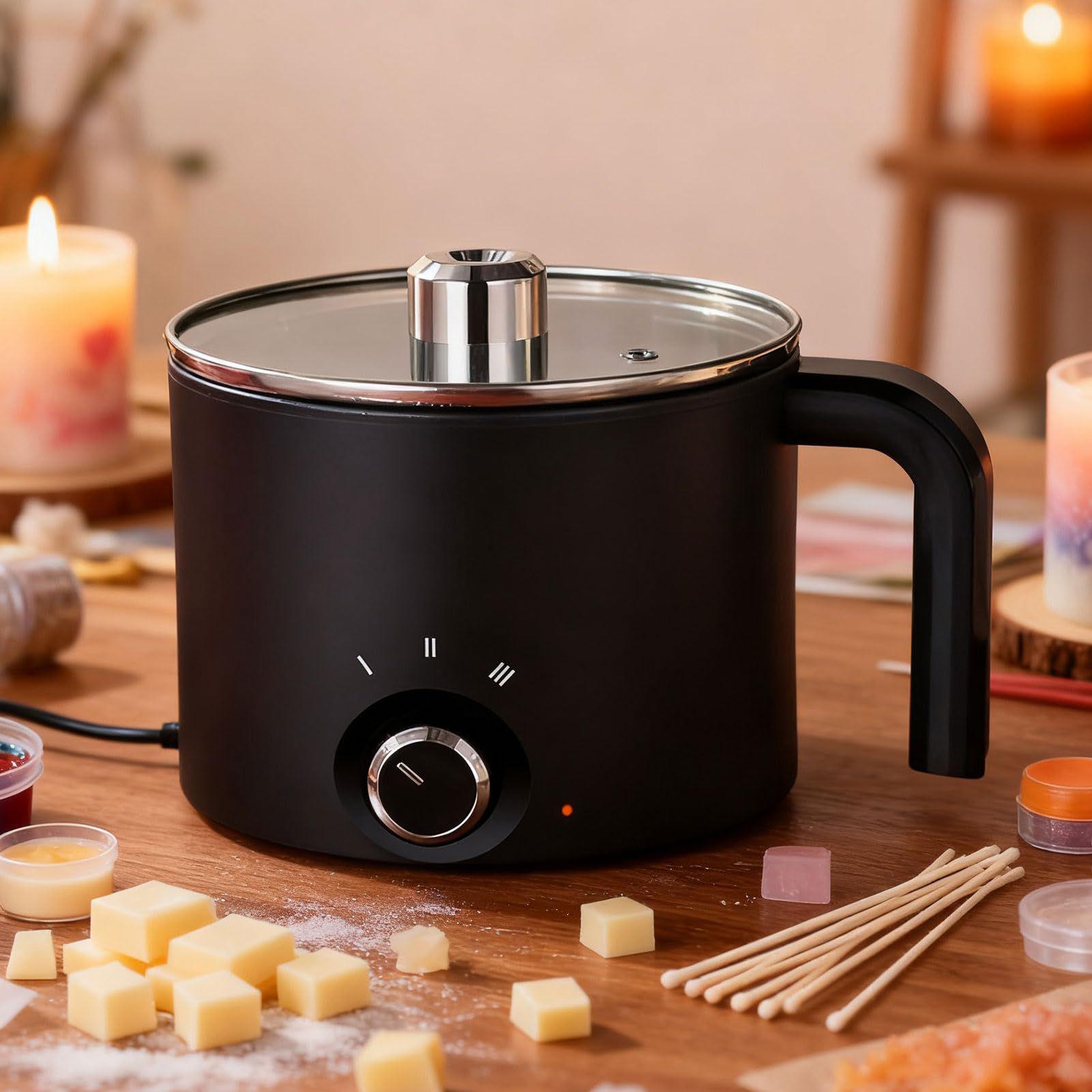 キャンドルワックス溶解ポット 1.5L 大型ステンレス製電気 - Candle Making Kits のレビューと価格