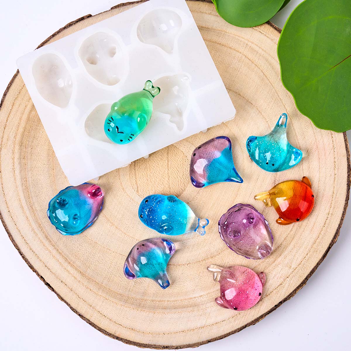 3Dヒーリング可愛いマンタ鯨シリコンモールドDIYキーホルダ - Candle Making Class のレビューと価格