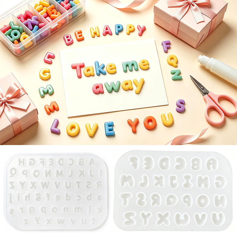 2個入りミニレターシリコンモールド かわいいミニアルファベッ - Candle Making Kits のレビューと価格