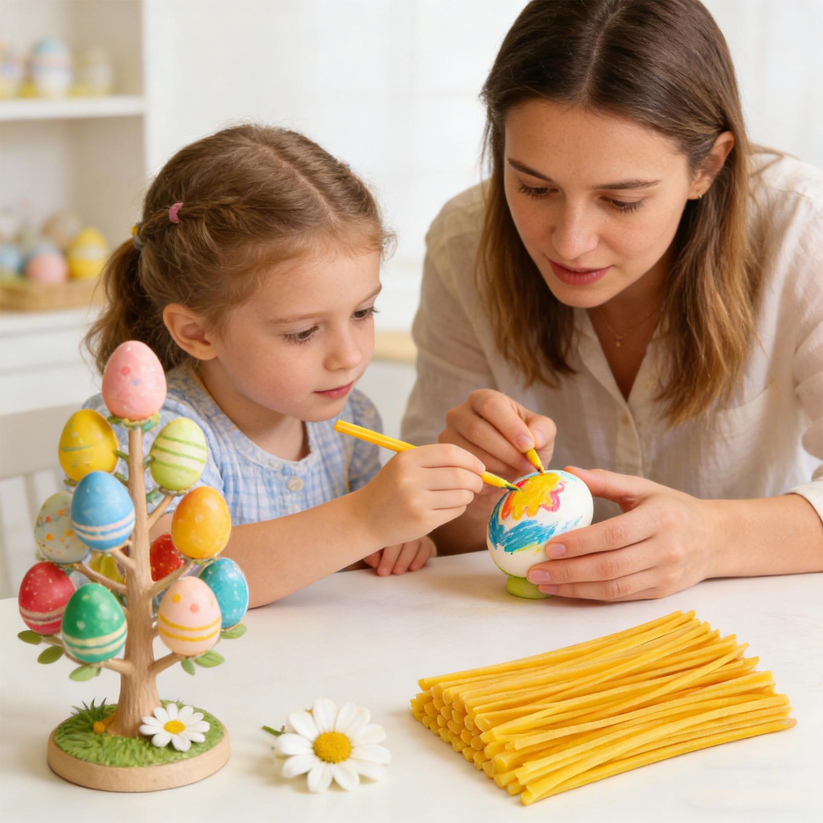 卵デコレーション用蜜蝋スティック120本 イースターアート用 - Candle Making Kits のレビューと価格