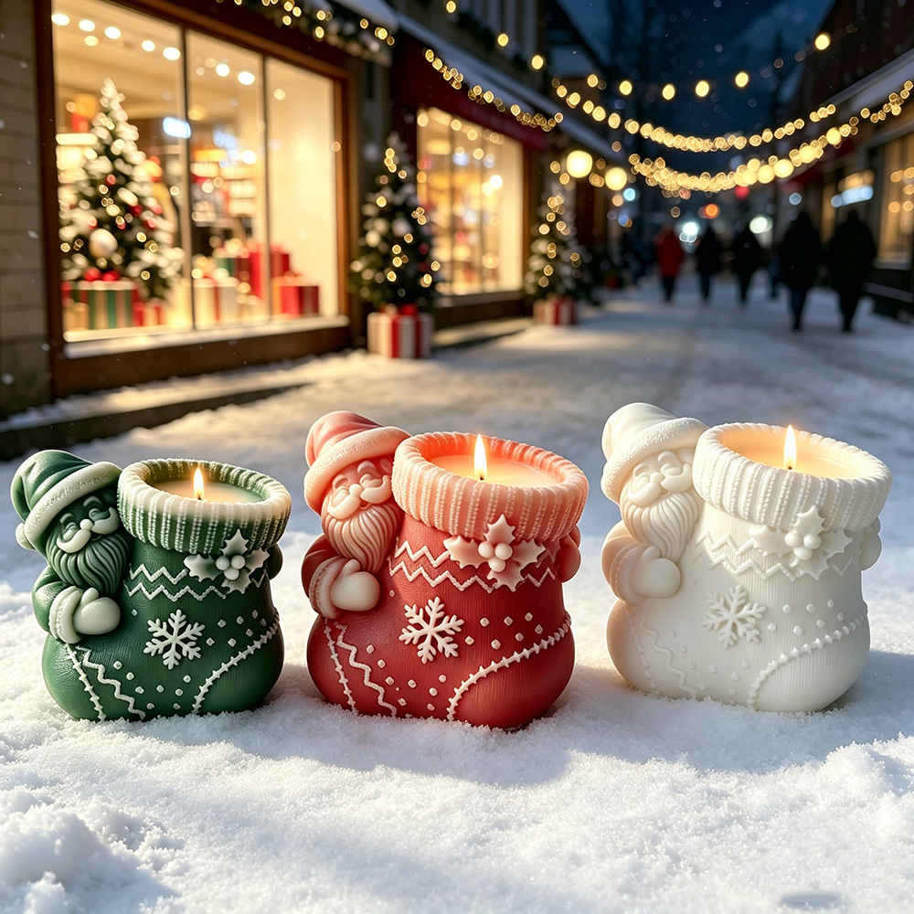 サンタソックスシリコンキャンドルモールド - DIY香り付き - Candle Making Kits のレビューと価格