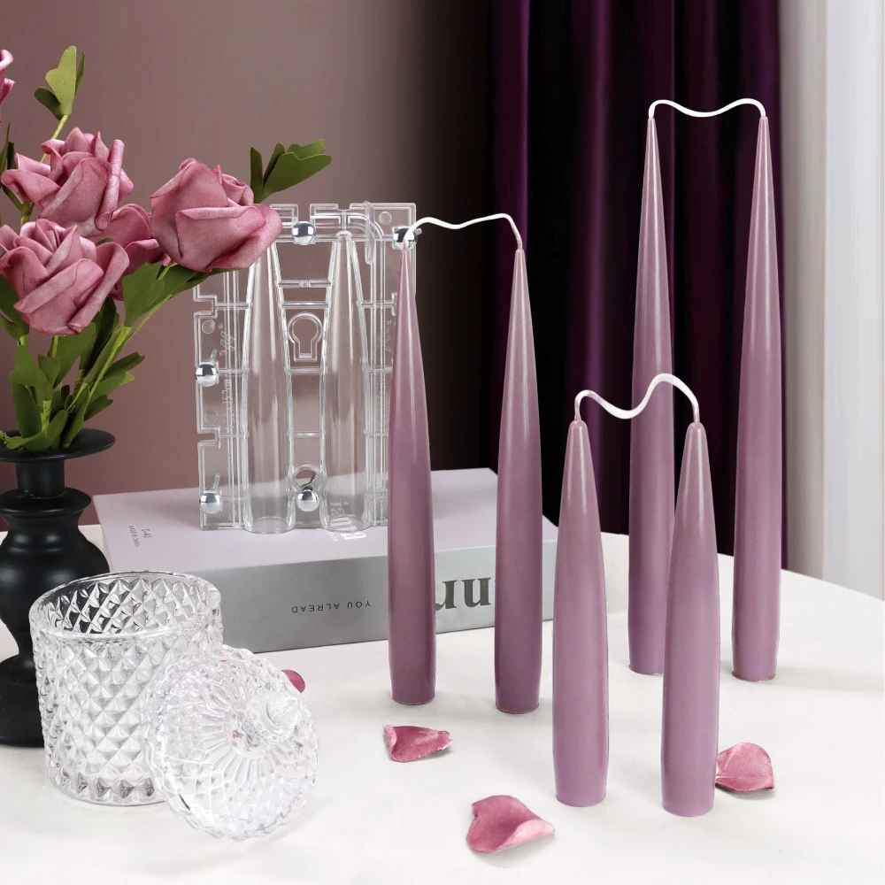 ダブル尖った柱キャンドルアクリルモールド接続シリンダーキャン - Candle Making Supplies Wholesale のレビューと価格