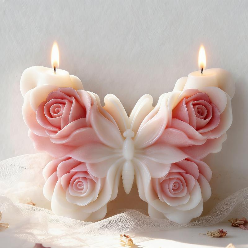 DIY ローズバタフライフォームシリコーン型手作りアロマキャ - Candle Making Class のレビューと価格
